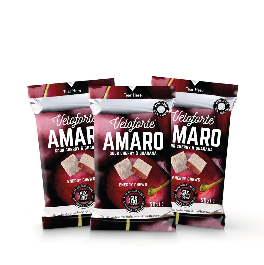 Amaro Energy Chews* - Sour Cherry & Guarana (Short BBD - 07/06/2025 - SAVE 30%)