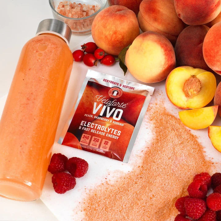 Vivo Electrolyte Powder Peach, Raspberry & Rosehip
